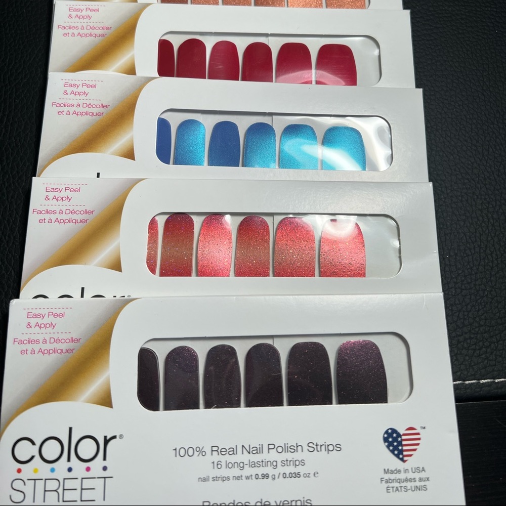 Color Street nail strips Lot of 7 different Unopened sets